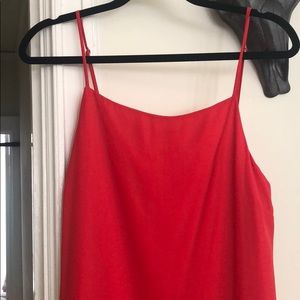 Everly red adjustable strap sundress NWT